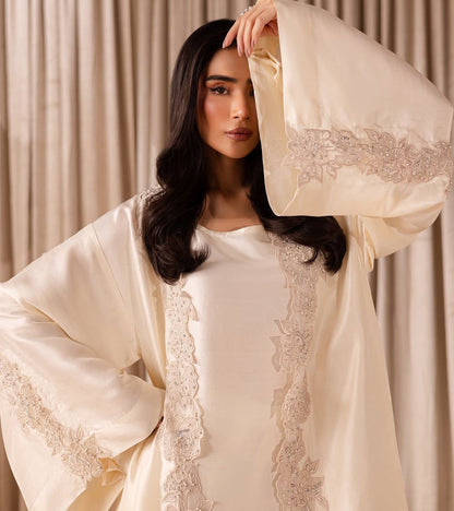 Ivory Embroidered Kaftan