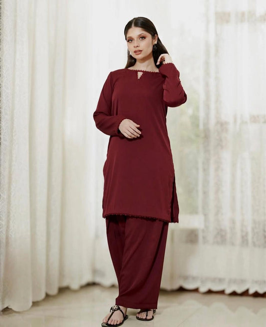 Maroon Co-ords set 2 PC.