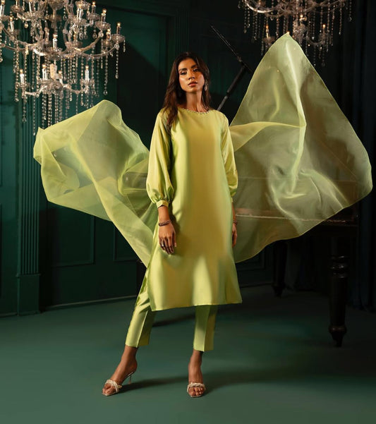 Silk 3 PC with Bishop Sleeves