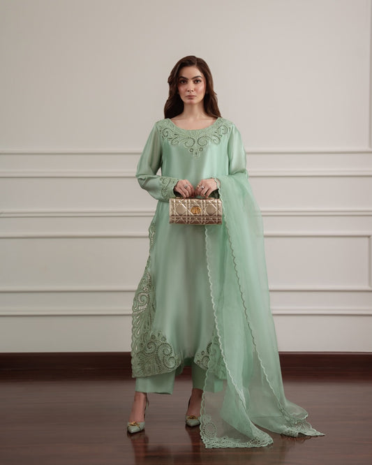 Pastel Mint Elegance Ensemble