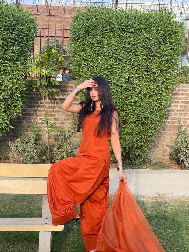 Rust Orange Grace – Contemporary Saree-Inspired Set