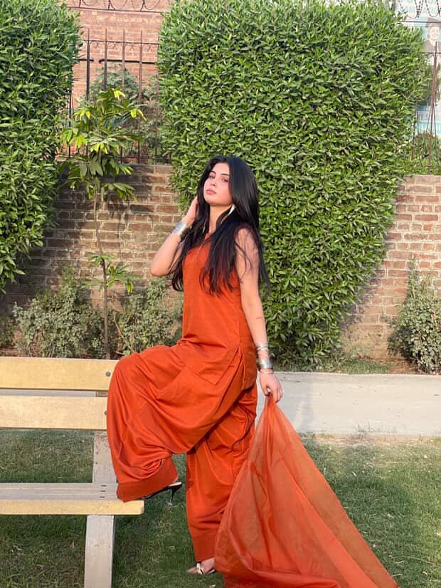 Rust Orange Grace – Contemporary Saree-Inspired Set